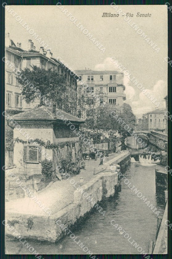 Milano Città Via Senato Naviglio PIEGHINA cartolina KF3201 – fronte