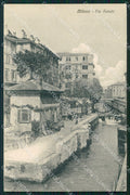 Milano Città Via Senato Naviglio PIEGHINA cartolina KF3201 – fronte