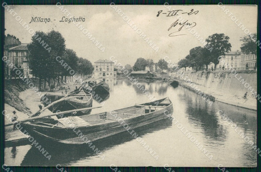 Milano Città Laghetto Porta Ticinese Barche cartolina KF3206 – fronte