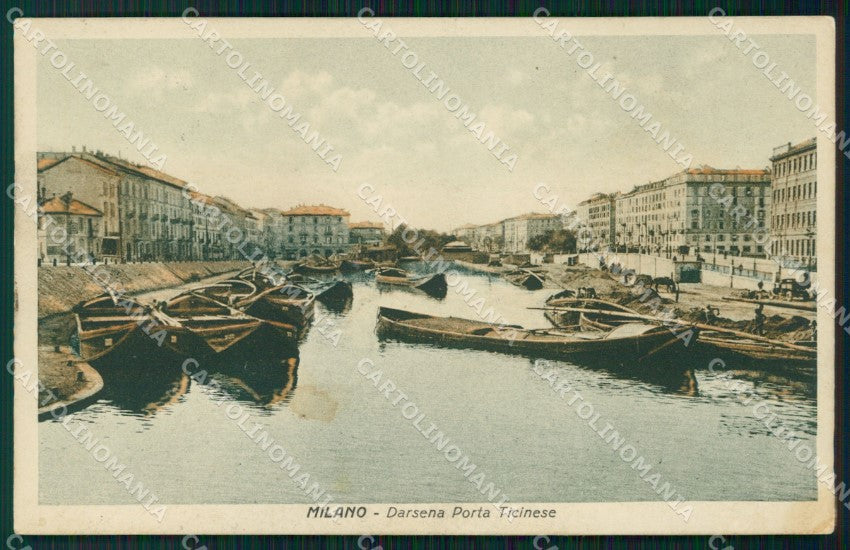 Milano Città Darsena Porta Ticinese Barche cartolina KF3212 – fronte