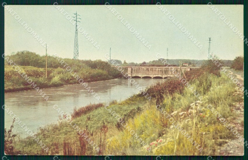 Novara Recetto Canale Cavour sotto il Fiume Sesia cartolina KF3222 – fronte