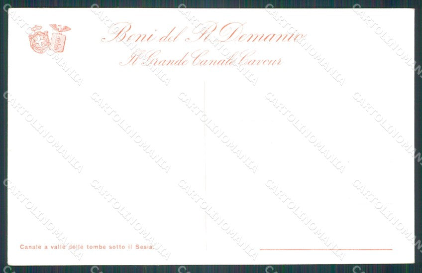 Novara Recetto Canale Cavour sotto il Fiume Sesia cartolina KF3222 – retro