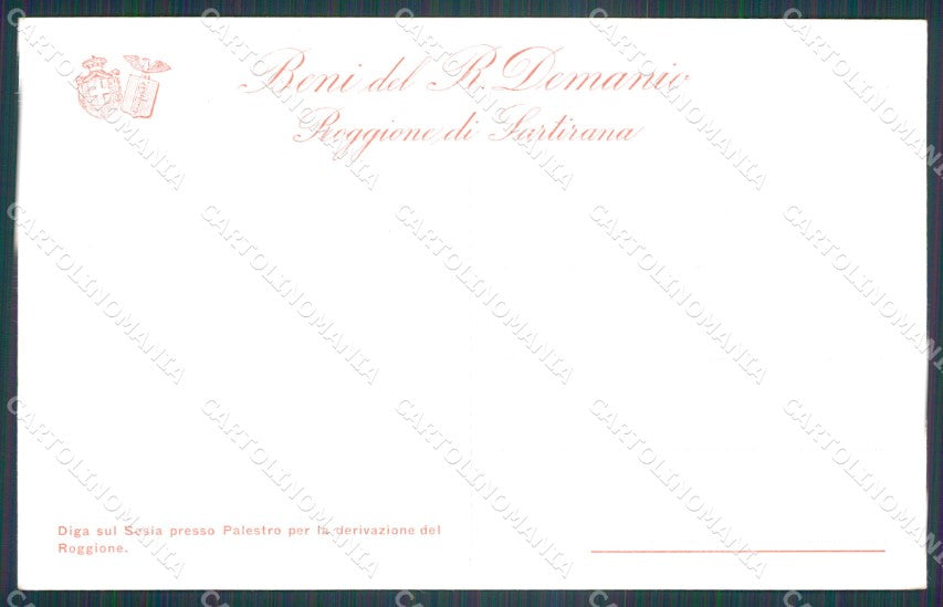 Pavia Palestro Diga sul Sesia Reggione di Sartirana cartolina KF3227 – retro