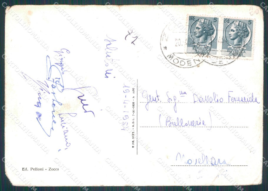 Modena Zocca PIEGHE STRAPPINO FG cartolina KF3245 – retro