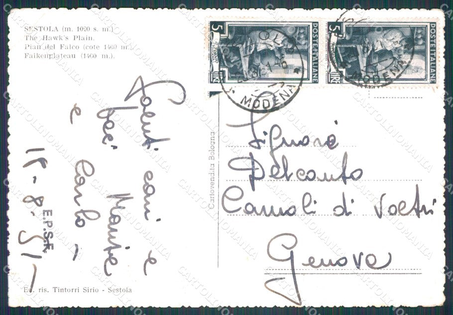 Modena Sestola ABRASA PIEGHE FG cartolina KF3246 – retro