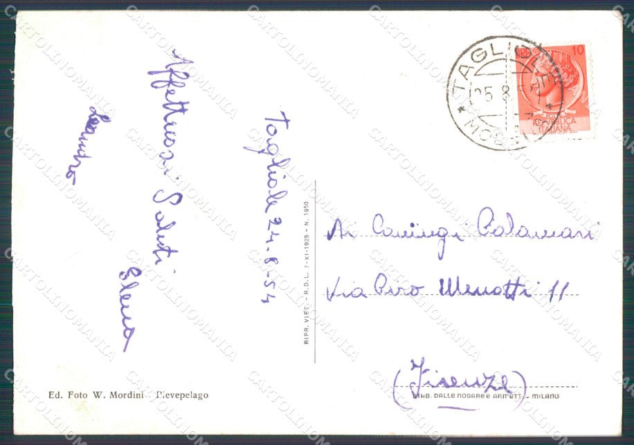 Modena Lago Santo Tagliole FG cartolina KF3247 – retro