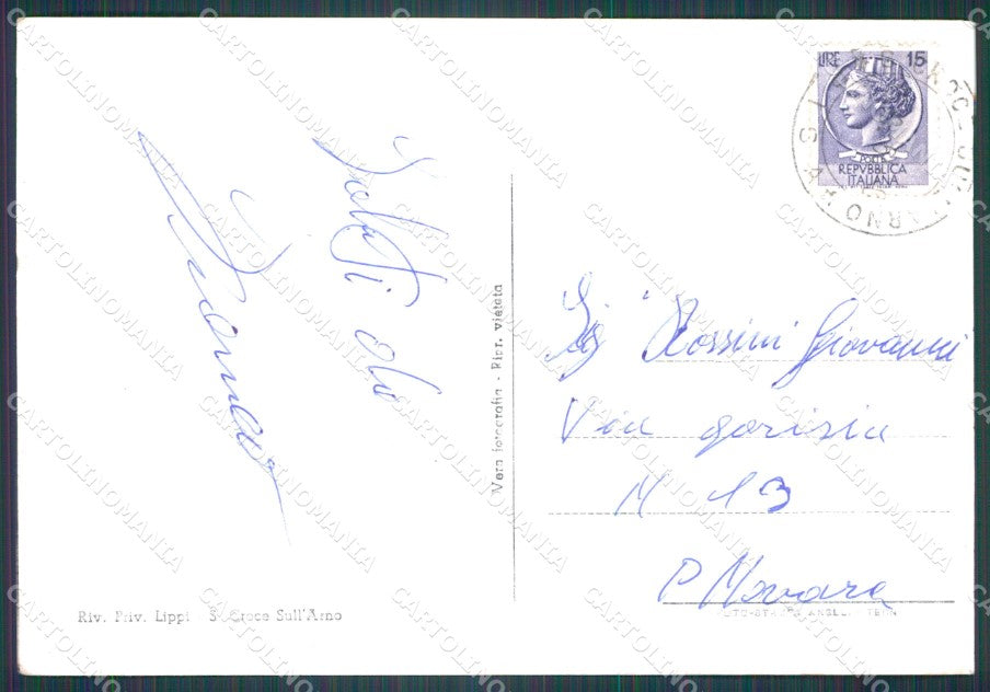 Pisa Santa Croce sull'Arno Saluti da PIEGHINA Foto FG cartolina KF3262 – retro