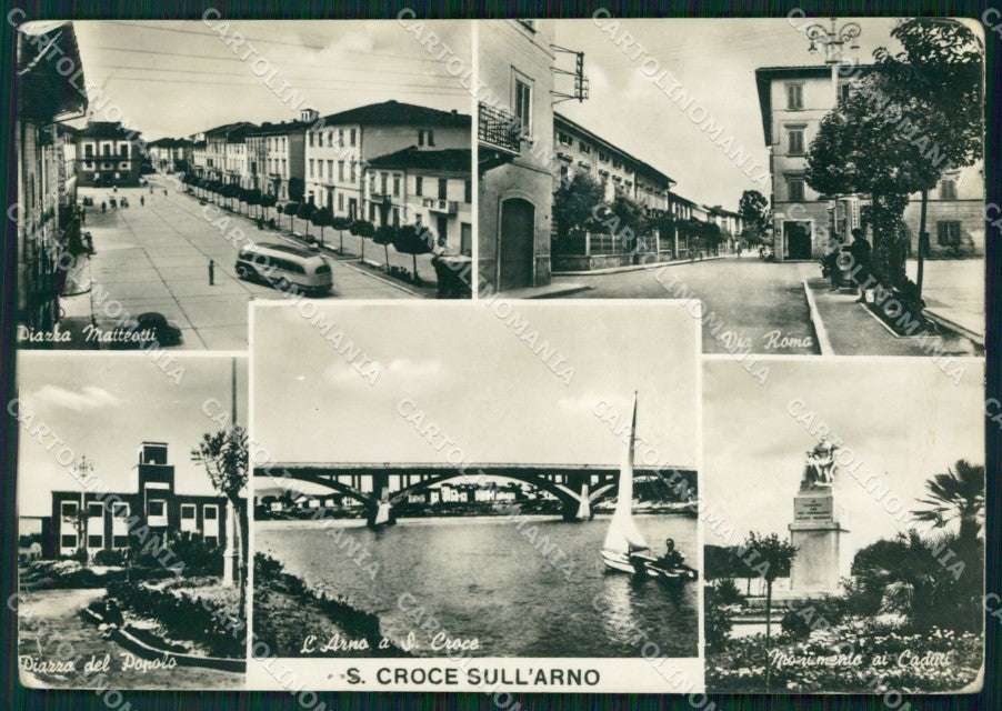 Pisa Santa Croce sull'Arno Corriera PIEGHINA Foto FG cartolina KF3263 – fronte