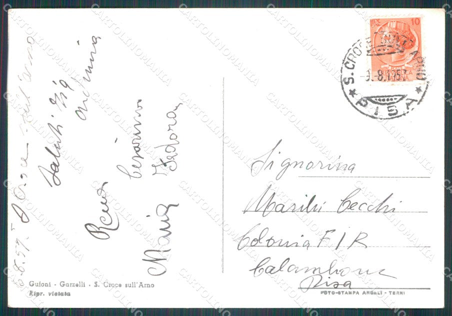 Pisa Santa Croce sull'Arno Foto FG cartolina KF3264 – retro