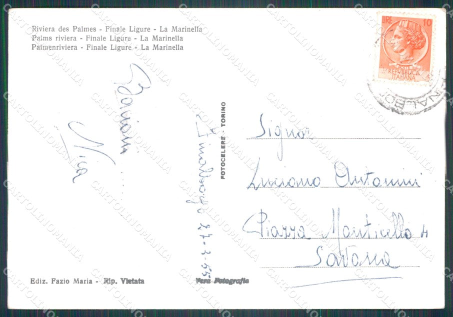 Savona Finale Ligure Foto FG cartolina KF3275 – retro