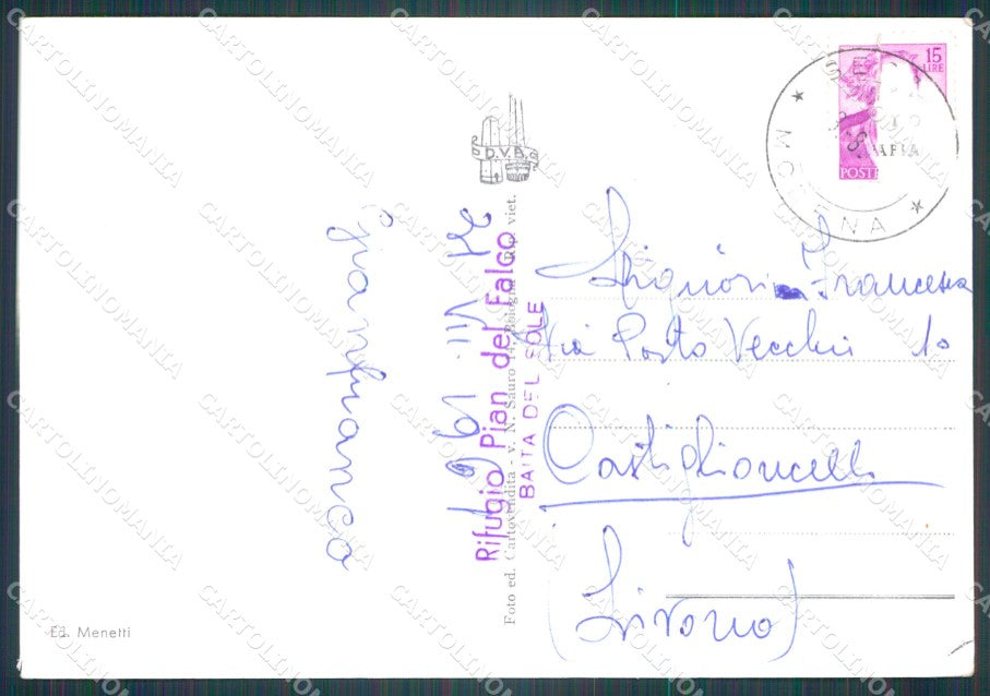 Modena Sestola Pian del Falco Rifugio Auto Foto FG cartolina KF3291 – retro