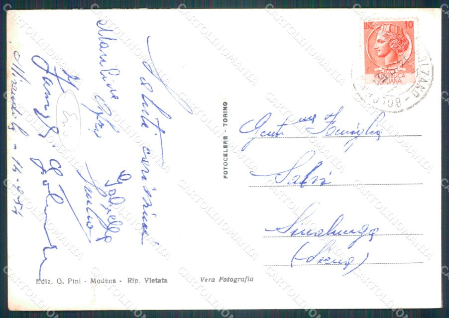 Modena Mirandola Castello Pico PIEGHINA Foto FG cartolina KF3296 – retro
