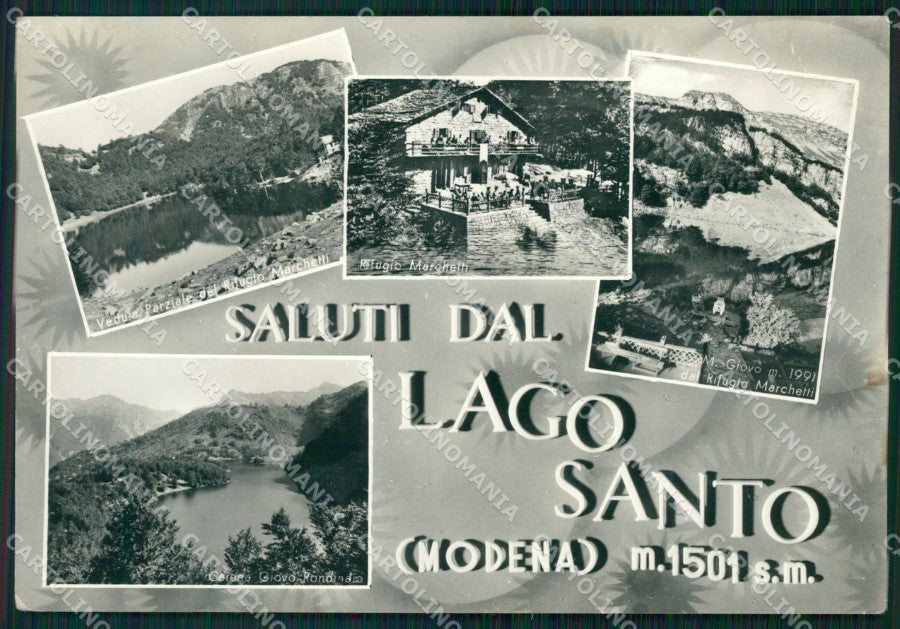 Modena Lago Santo Saluti da Foto FG cartolina KF3299 – fronte