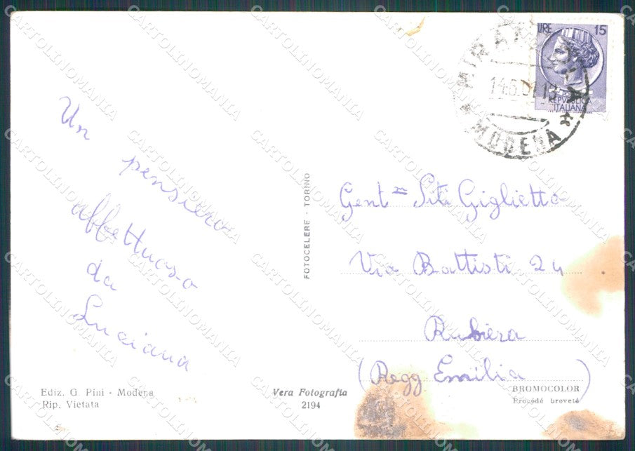 Modena Mirandola Saluti da Foto FG cartolina KF3303 – retro