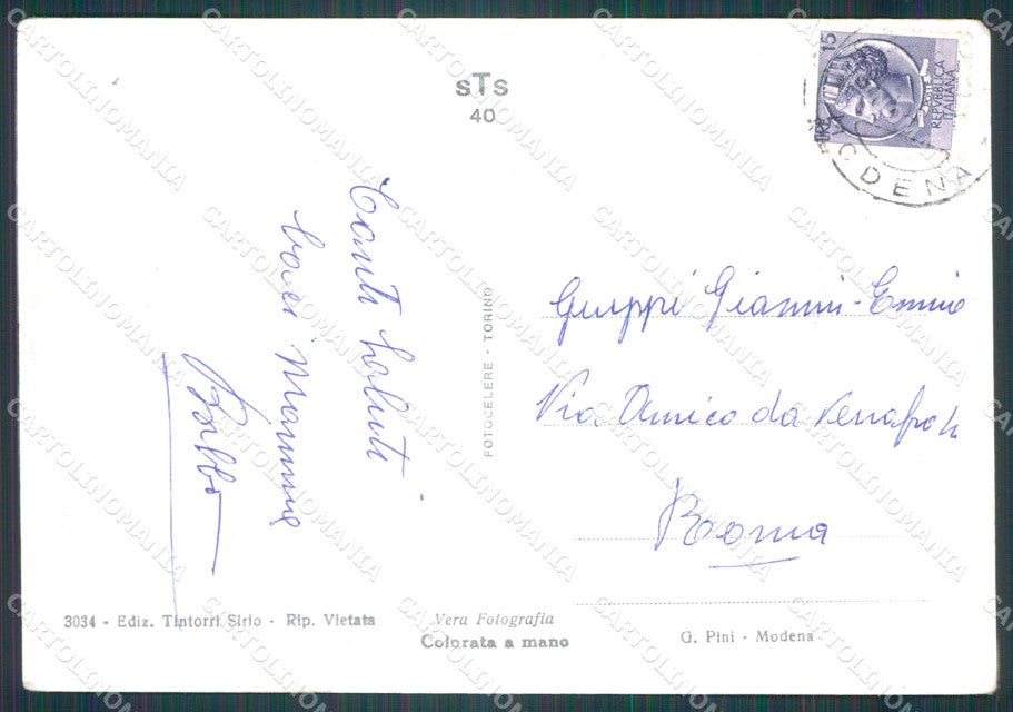 Modena Sestola Seggiovia PIEGHINE Foto FG cartolina KF3304 – retro