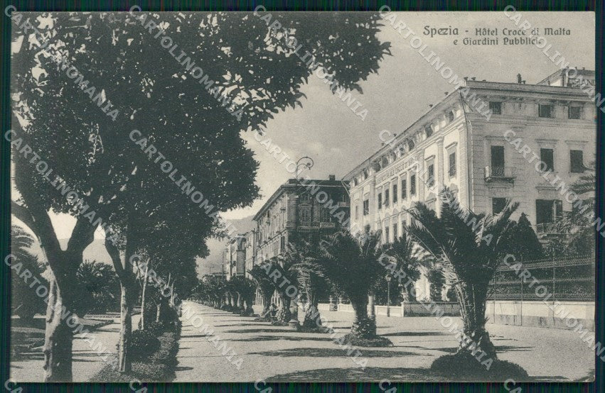 La Spezia città Hotel croce di Malta postcard cartolina KF3320 – fronte