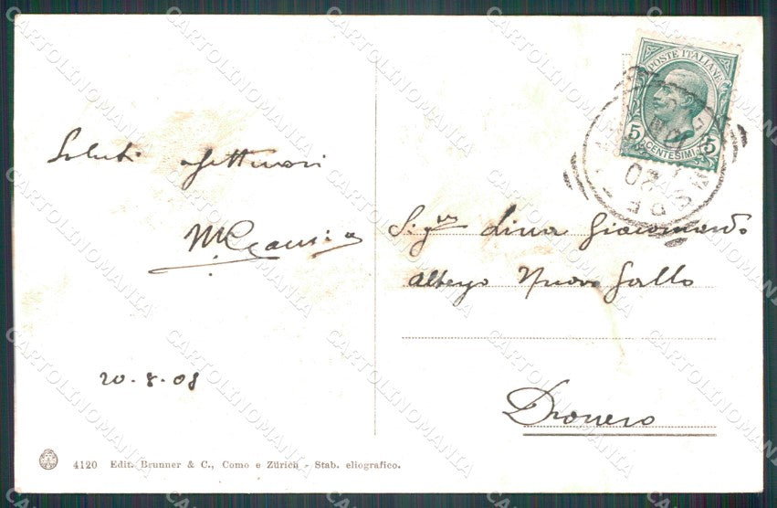 La Spezia città Hotel croce di Malta postcard cartolina KF3320 – retro