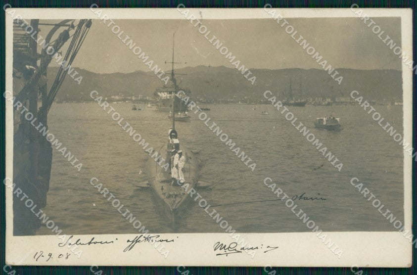 La Spezia città sommergibile Otaria NPG Foto postcard cartolina KF3326 – fronte
