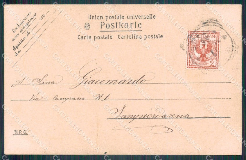 La Spezia città regia nave Garibaldi Sciutto Foto postcard cartolina KF3327 – retro