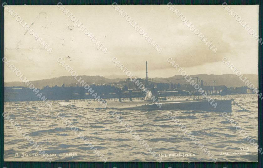 La Spezia città sommergibile Otaria Civicchioni Foto postcard cartolina KF3328 – fronte