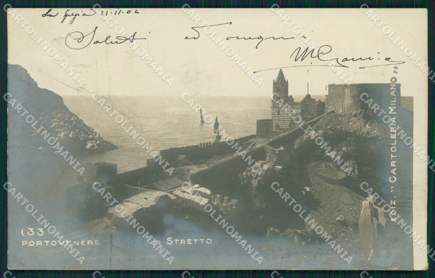 La Spezia Portovenere lo stretto Foto postcard cartolina KF3329 – fronte