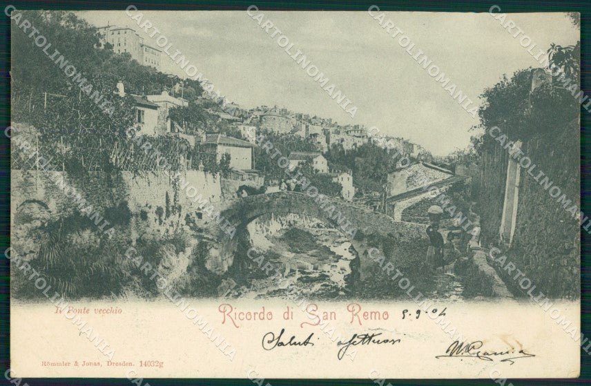 Imperia Sanremo Ponte Vecchio postcard cartolina KF3339 – fronte