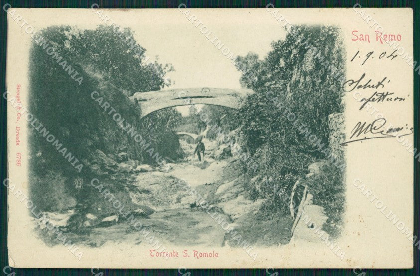 Imperia Sanremo torrente San Romolo postcard cartolina KF3340 – fronte