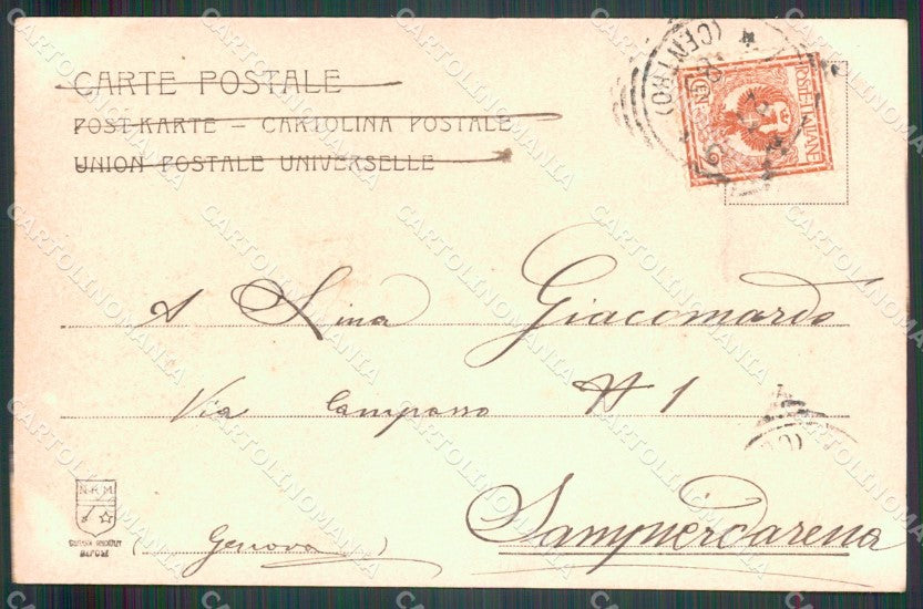Livorno città scali d'Azeglio Foto postcard cartolina KF3348 – retro