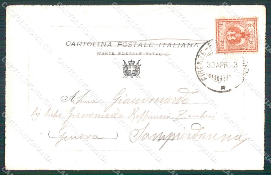 Firenze città palazzo Vecchio postcard cartolina KF3354 – retro