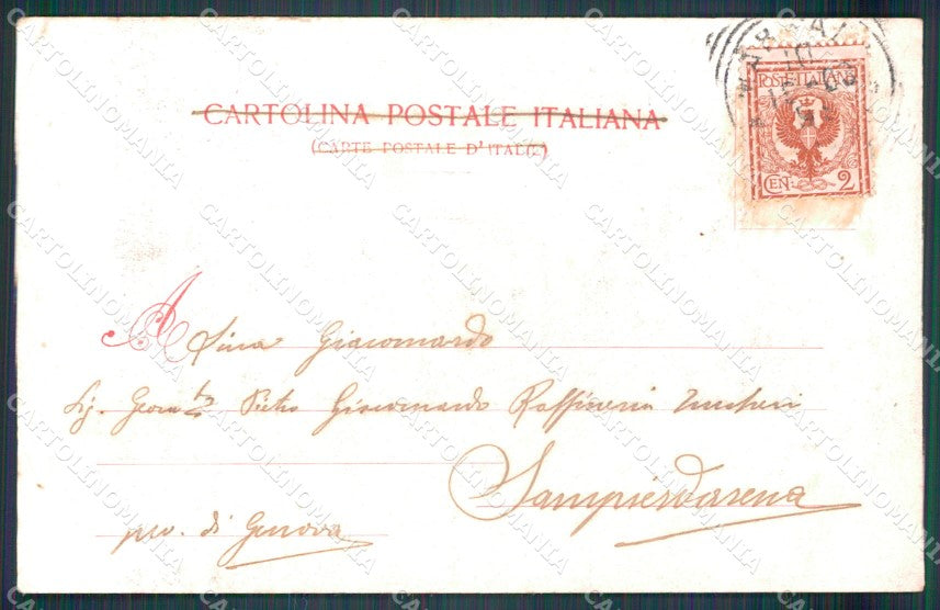 Trapani Marsala piazza felice Cavallotti Modiano postcard cartolina KF3363 – retro