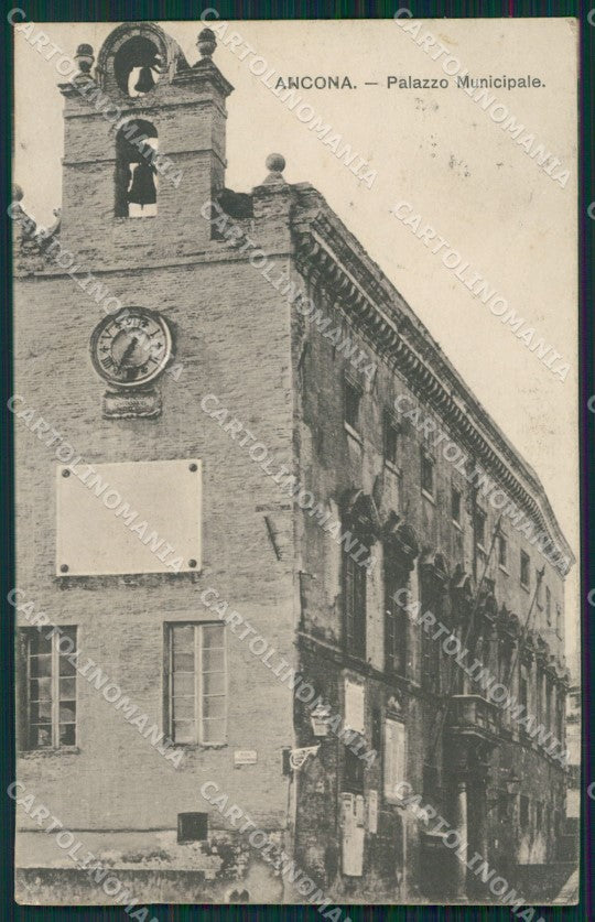 Ancona città palazzo municipale postcard cartolina KF3377 – fronte