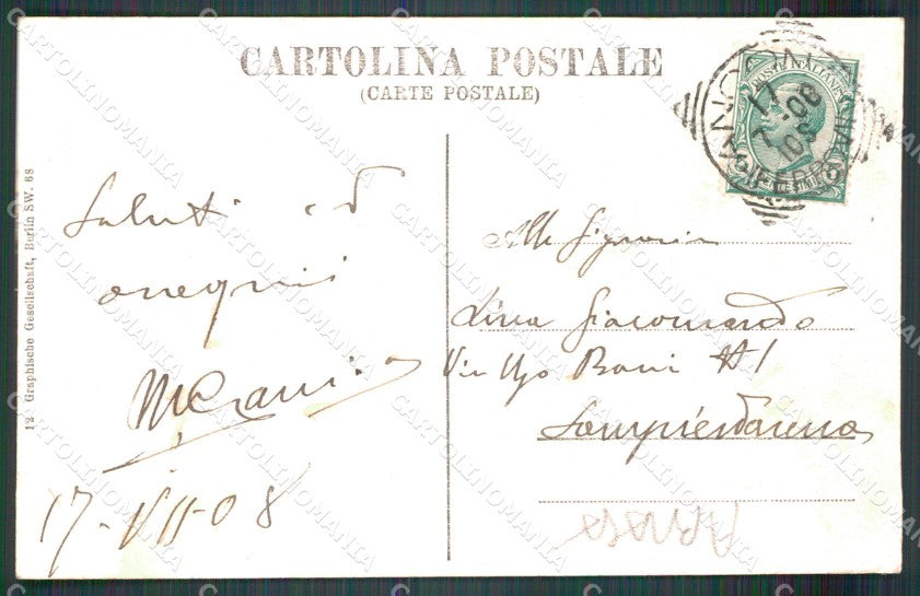 Ancona città arco Traiano ABRASA postcard cartolina KF3378 – retro