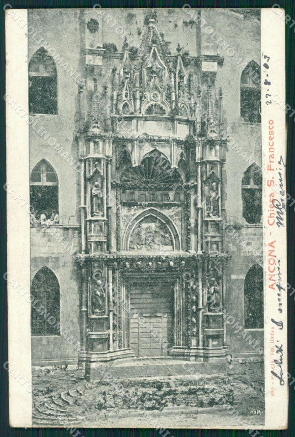Ancona città chiesa San Francesco postcard cartolina KF3382 – fronte