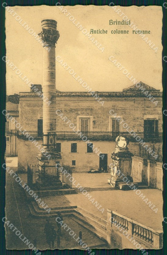 Brindisi città antiche colonne romane postcard cartolina KF3392 – fronte