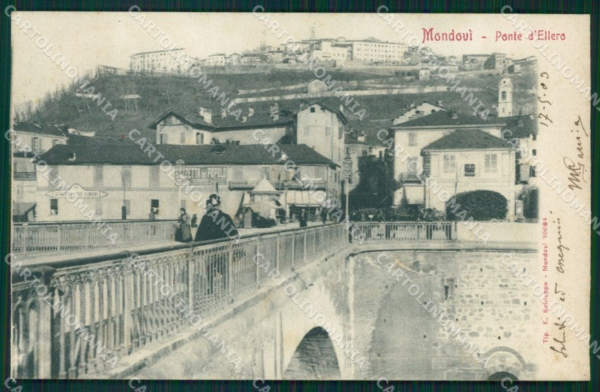 Cuneo Mondovì ponte d'Ellero postcard cartolina KF3396 – fronte