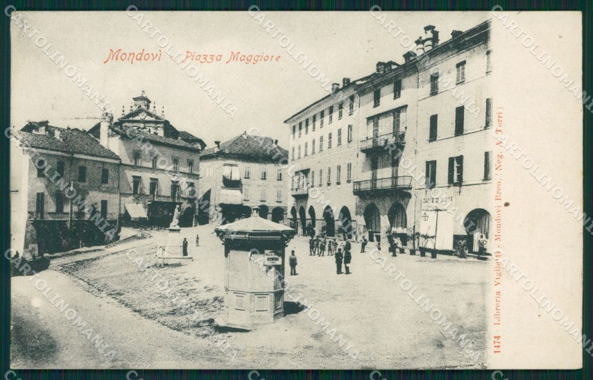 Cuneo Mondovì Piazza Maggiore postcard cartolina KF3402 – fronte