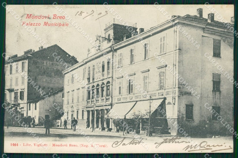 Cuneo Mondovì Breo Palazzo Municipale postcard cartolina KF3403 – fronte