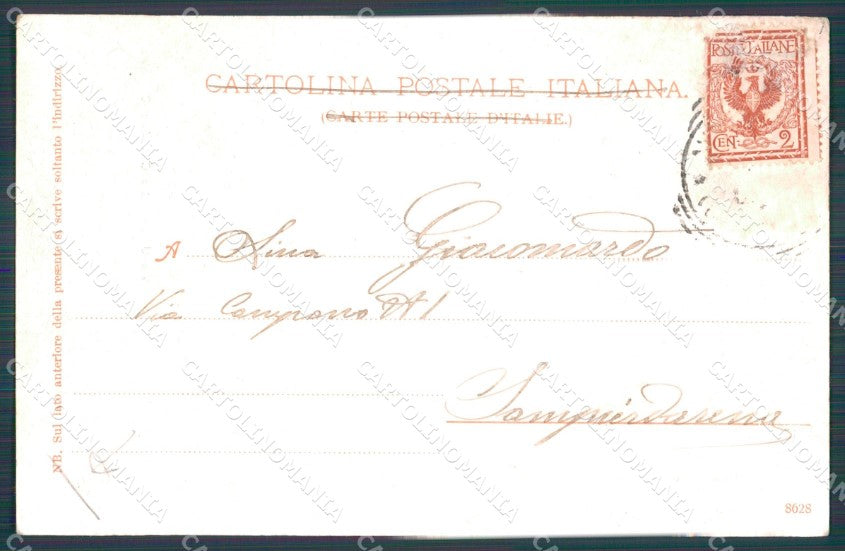 Cuneo Narzole via Umberto I Cristoforo Colombo PIEGA postcard cartolina KF3405 – retro