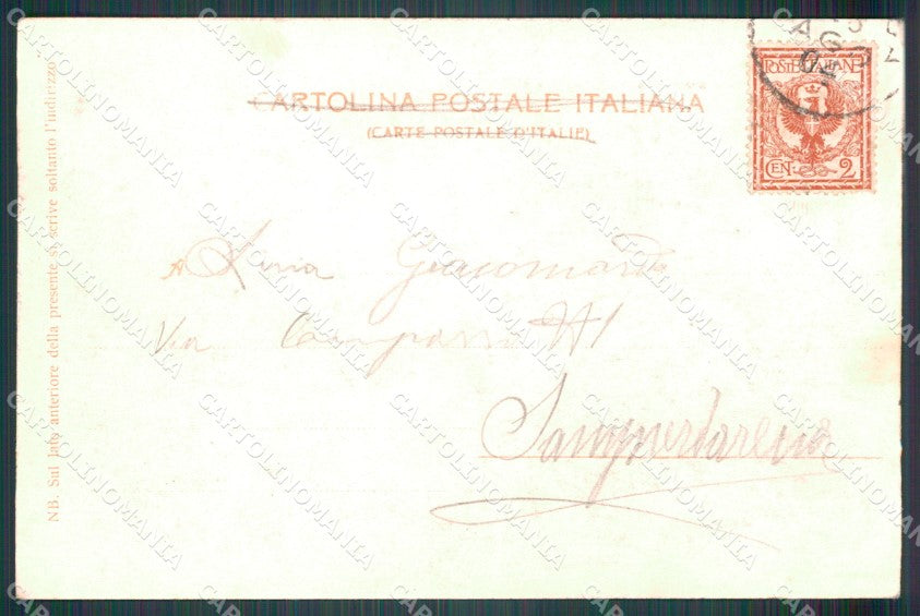 Cuneo Venasca piazza parrocchia postcard cartolina KF3412 – retro