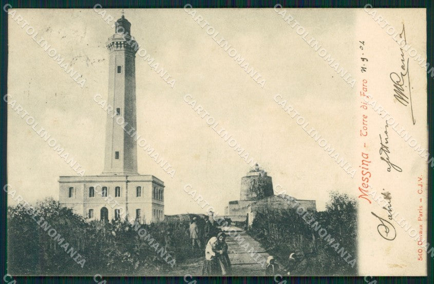 Messina città torre del faro postcard cartolina KF3425 – fronte