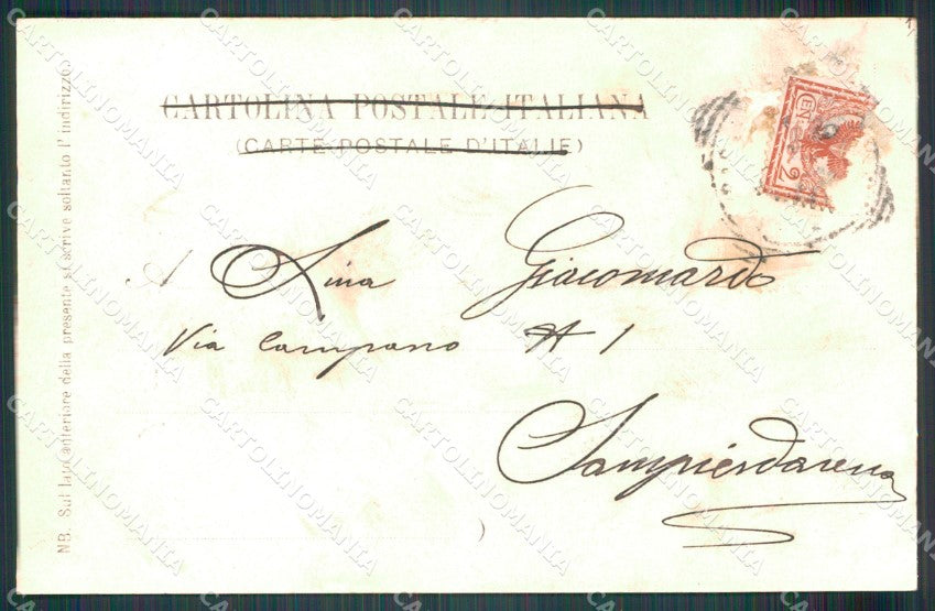 Messina città torre del faro postcard cartolina KF3425 – retro