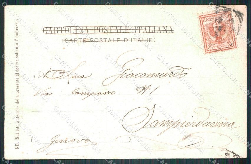 Messina città quadro vespri siciliani postcard cartolina KF3428 – retro