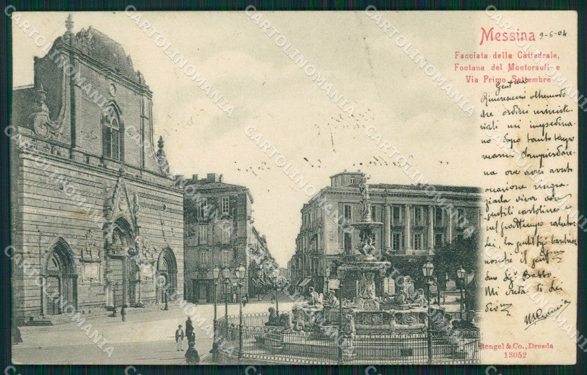 Messina città facciata cattedrale postcard cartolina KF3430 – fronte