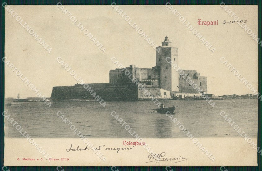 Trapani città colombaia Modiano postcard cartolina KF3432 – fronte