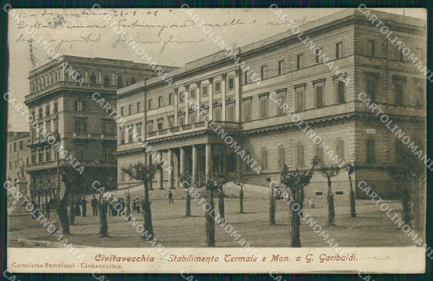 Roma Civitavecchia stabilimento termale Garibaldi postcard cartolina KF3450 – fronte