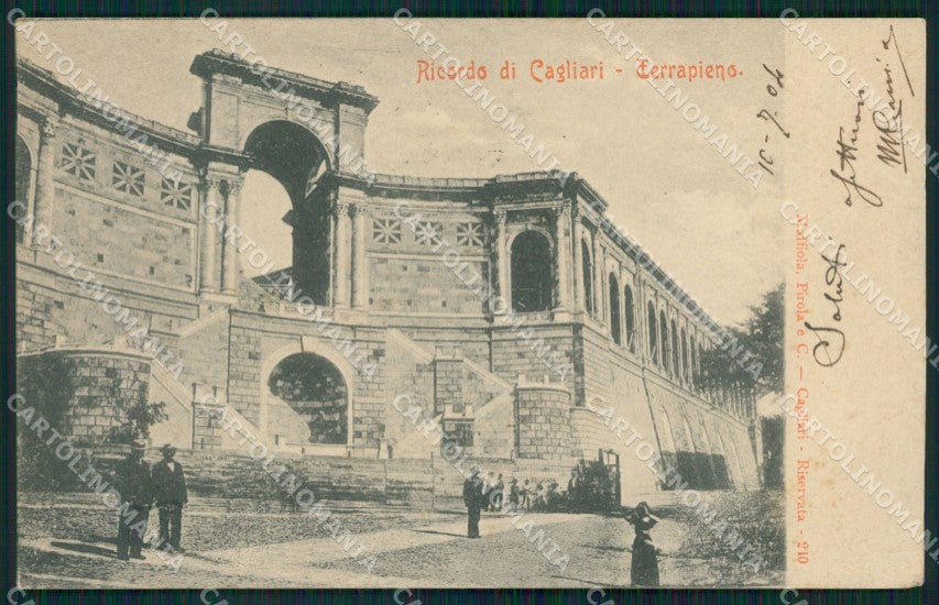 Cagliari città terrapieno postcard cartolina KF3465 – fronte