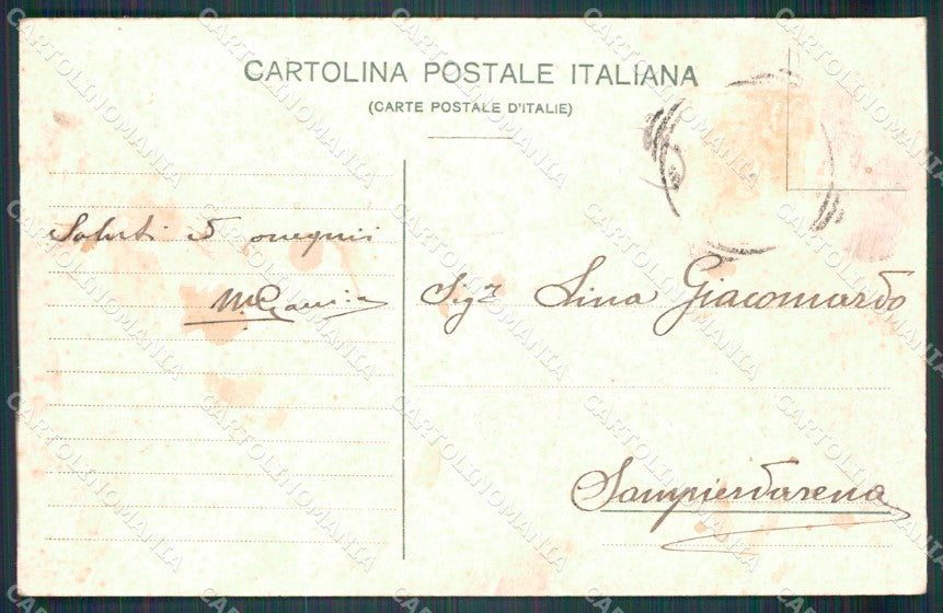 Taranto città palazzo degli uffici postcard cartolina KF3474 – retro