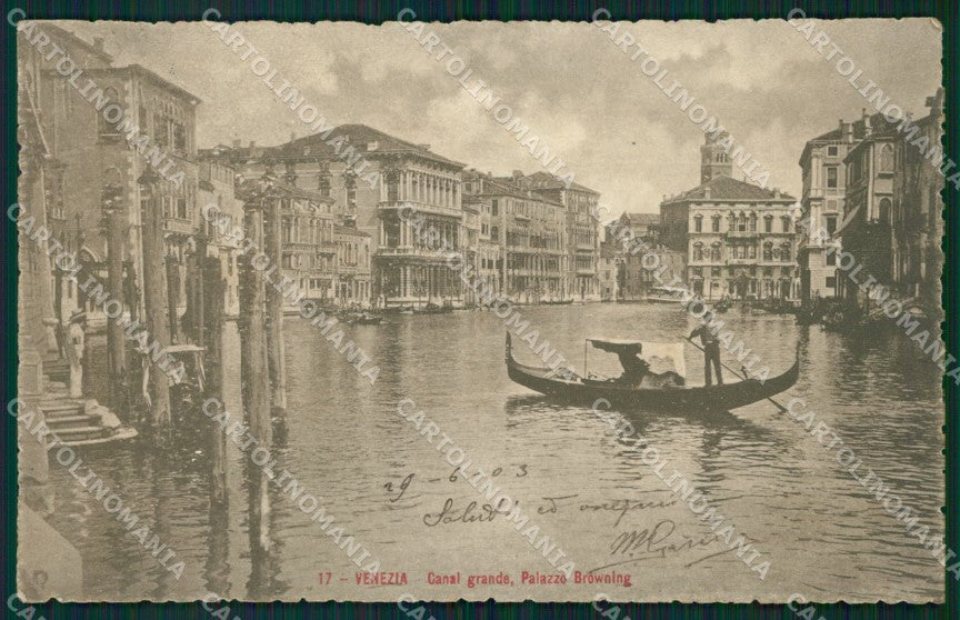 Venezia città canale grande gondola postcard cartolina KF3481 – fronte