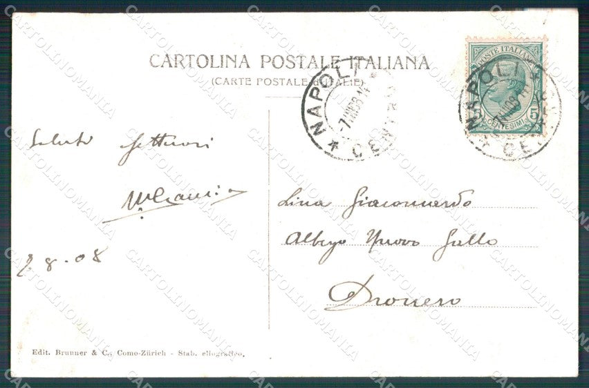 Napoli Castelnuovo maschio angioino postcard cartolina KF3490 – retro