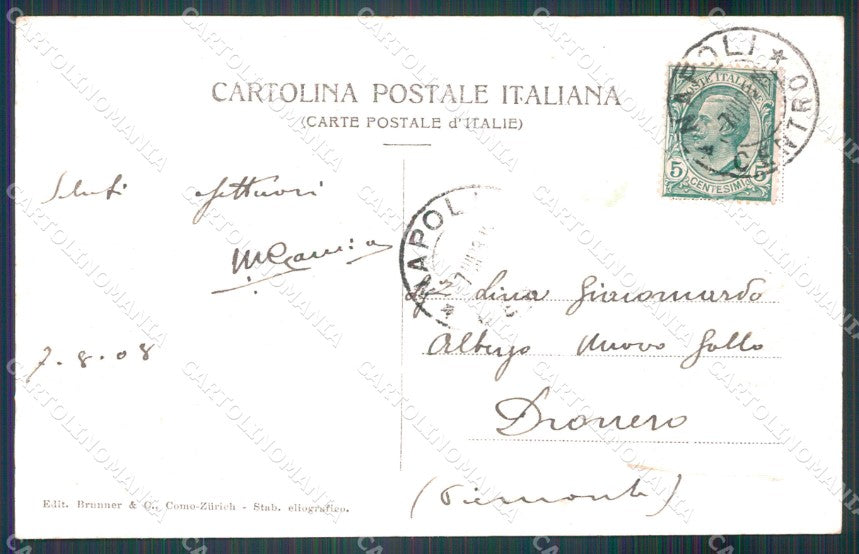 Napoli città barche postcard cartolina KF3492 – retro
